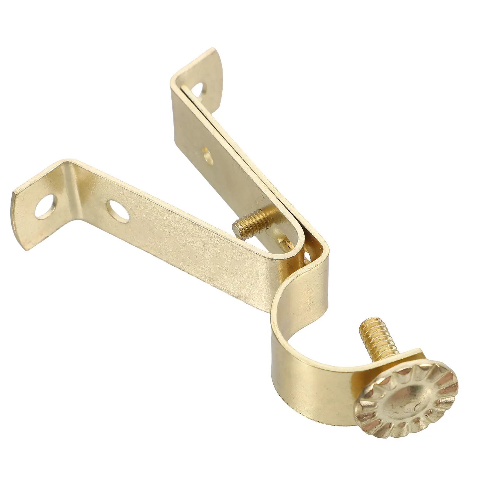 Heavy Duty Adjustable Single Curtain Rod Bracket Holder Hook for Living Room Bedroom Bathroom Windows Curtain Brackets