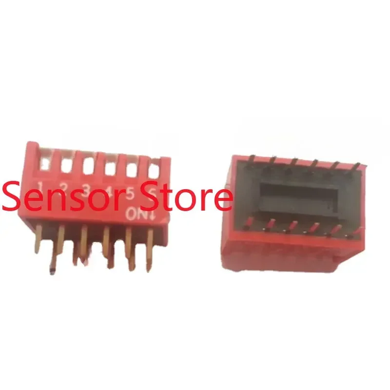 10PCS DIP 6 Dip Switch Side Dial DP-06-V Keys With 2.54mm Gold-plated Feet.