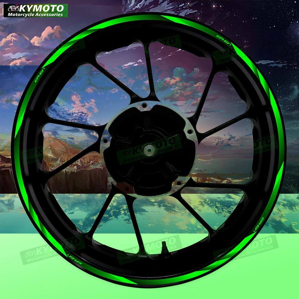 

For ER-6N ER6N motorcycle accessories 17-inch front and rear wheel decals fairings and reflective gradient sticker decorations