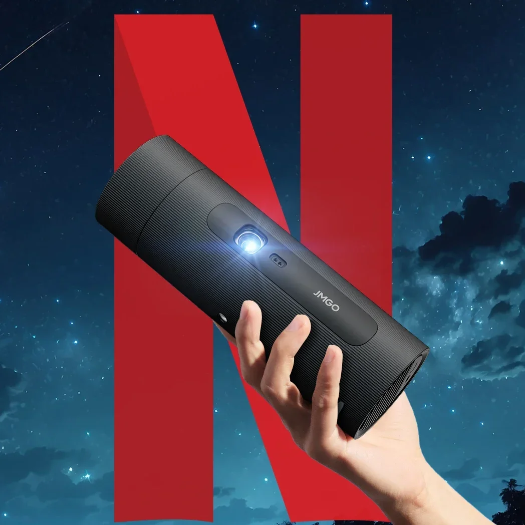 

Hot Trends JMGO Picoflix Portable Projector With Rechargeable Battery 450ASNI Lumens Google TV 1080P 4K Support Mini Projector