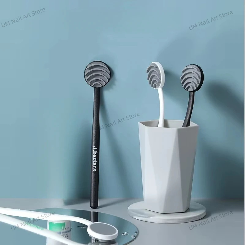 

1 шт., двухсторонняя щетка для чистки языка, инструмент для ухода за полостью рта, силиконовый скребок для языка, зубная щетка, уход за свежестью дыхания