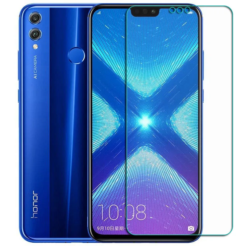 Protecteur d'écran pour Huawei, Film en verre trempé pour Honor 8X (View 10 Lite) 6.5 pouces JSN-L11 JSN-L21 L42 JSN-L22