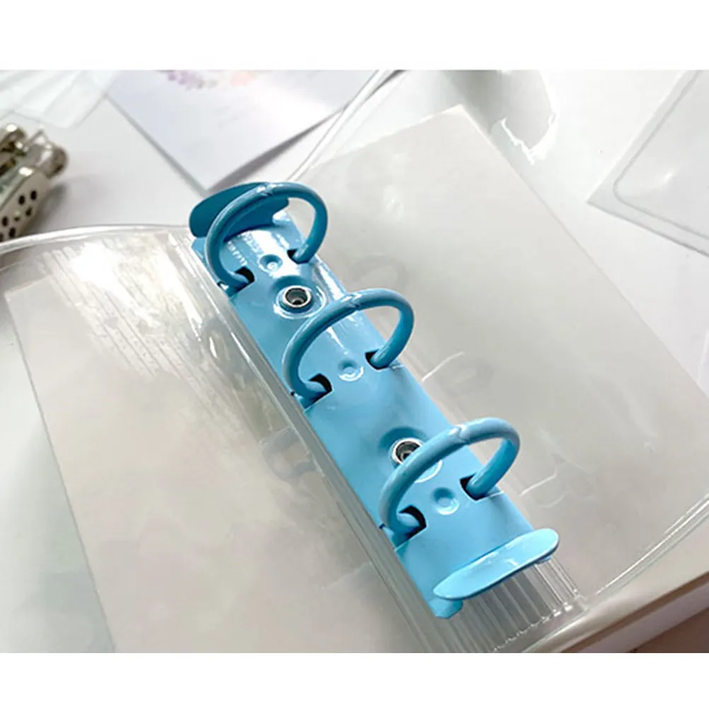 3Pcs Metal File Binder Set Heavy Duty Binder Folder Button Closure Lightweight Portable for Office School Business