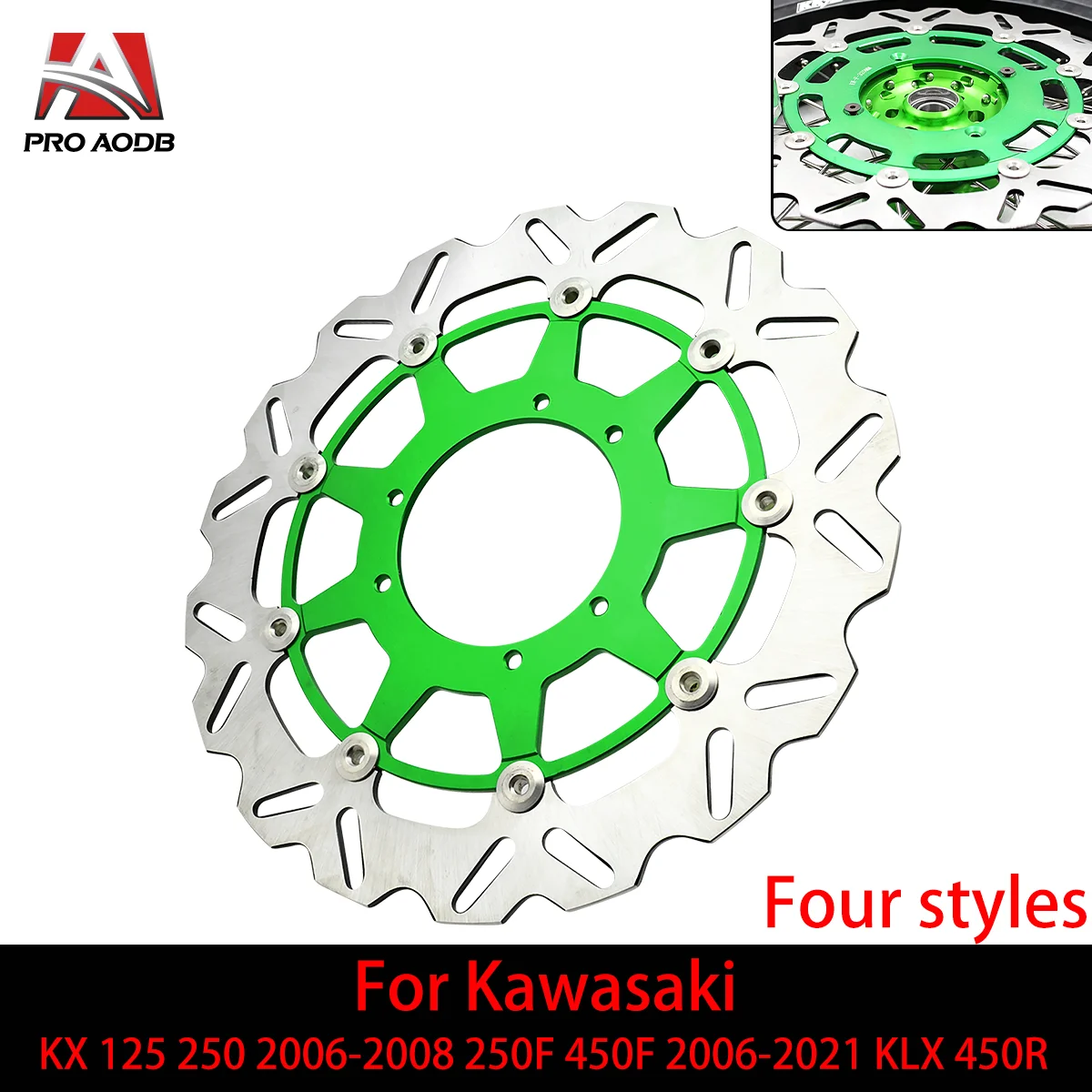 

270mm 320mm Front Rear Floating Brake Disc Rotor For Kawasaki KX125 250 2006-2008 KX250F 450F 2006-2021 KLX450R 2007-2021 Model