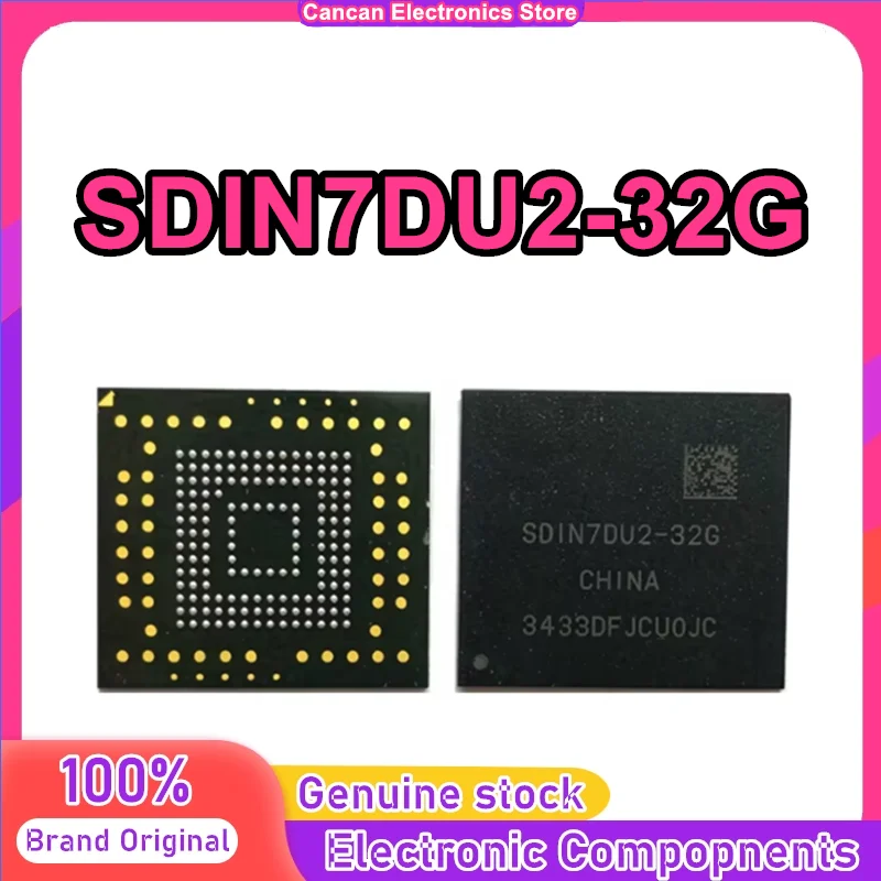 

SDIN7DU2-32G BGA153 32G EMMC storage IC font library version 4.41 New Original in Stock