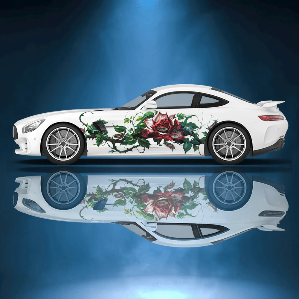Adesivo in vinile per auto con piante carnevole, adesivo autoadesivo in PVC, adatto per camion, SUV, decorazione, accessori auto, regalo