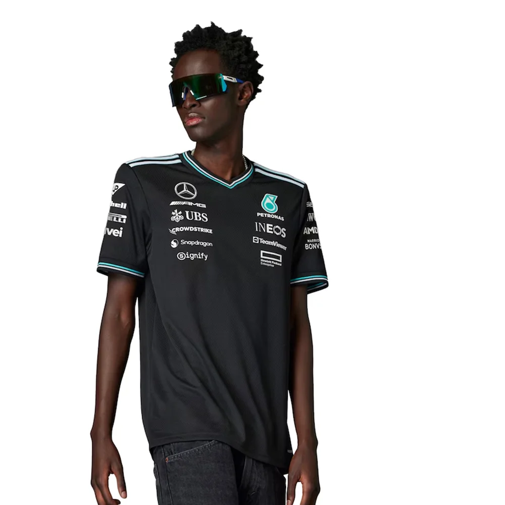 Camiseta con estampado 3D de carreras del equipo de Fórmula 1, ropa para conductor del equipo Petronas F1, camiseta auténtica de carreras con lentes, regalo para fanáticos del equipo F1 2025