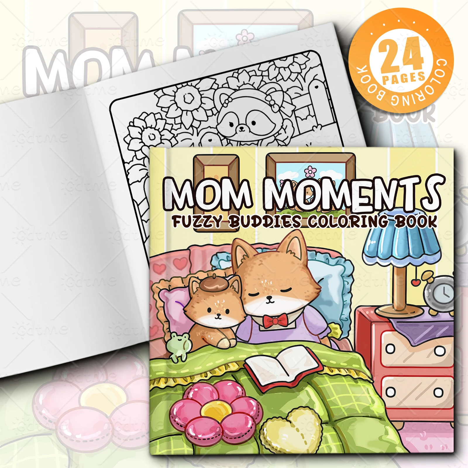 MOM MOMENTS Bold-easy Patterns Coloring Book for Adults Cute Drawing Book Perfect Gift for Party and Birthday