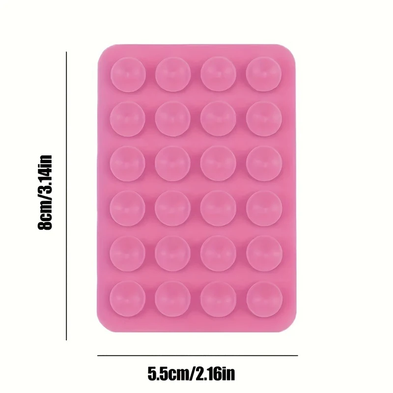 Support de téléphone à aspiration en Silicone, tapis mural multifonctionnel à ventouse, antidérapant, simple face, autocollants de montage pour boîtier, 3/6/12 pièces