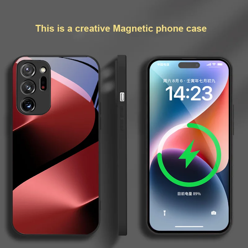 For Samsung S 26 Ultra 20 24 21 23 25 22 FE Magnetic Glass Phone Case Business Personality Fun Protective Case Women Edition view 6