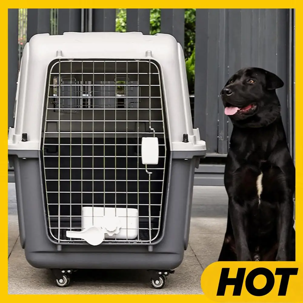 

Heavy Duty Airline Travel Flight Carrier Length 33in/Width 21.6in/Height 25.2in Portable Airline Pet Carrier for Puppies Kittens