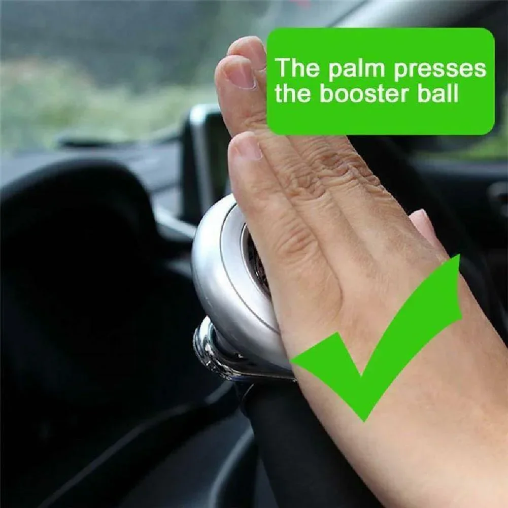 

New Practical Steering Wheel Ball Knob Booster Steering Wheel Auto Booster Handle Knob Ball Rotation Anti-Slip