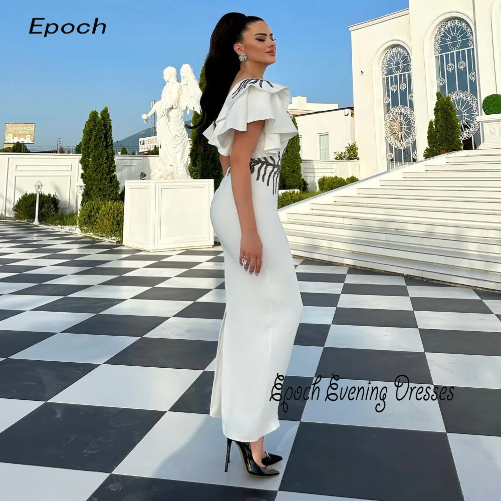 Epoch Satin Evening Dress فساتين مناسبة حسب الطلبStraight Ankle-Length Elegant One-Shoulder Prom Gown For Sexy Women 2024