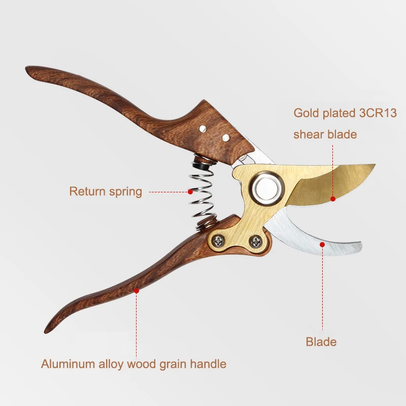 For Shrub Branch Orchard Horticulture Hand Pruner Professional Garden Pruning Shears Plant Trimming Scissor Tool