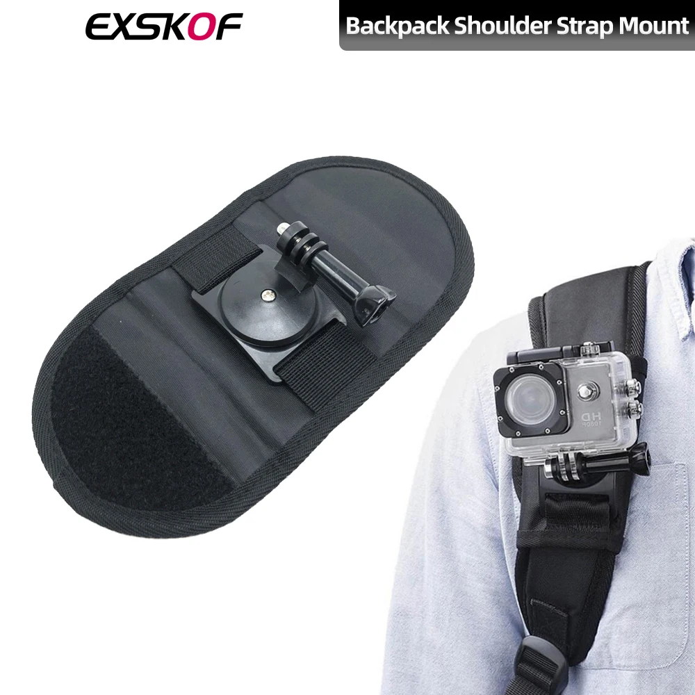 For GoPro Backpack Shoulder Strap Mount 360°Adjustable Backpack Mount For GoPro Hero 13 12 11 10 Insta360 X4 X3 DJI Action 5 4 3