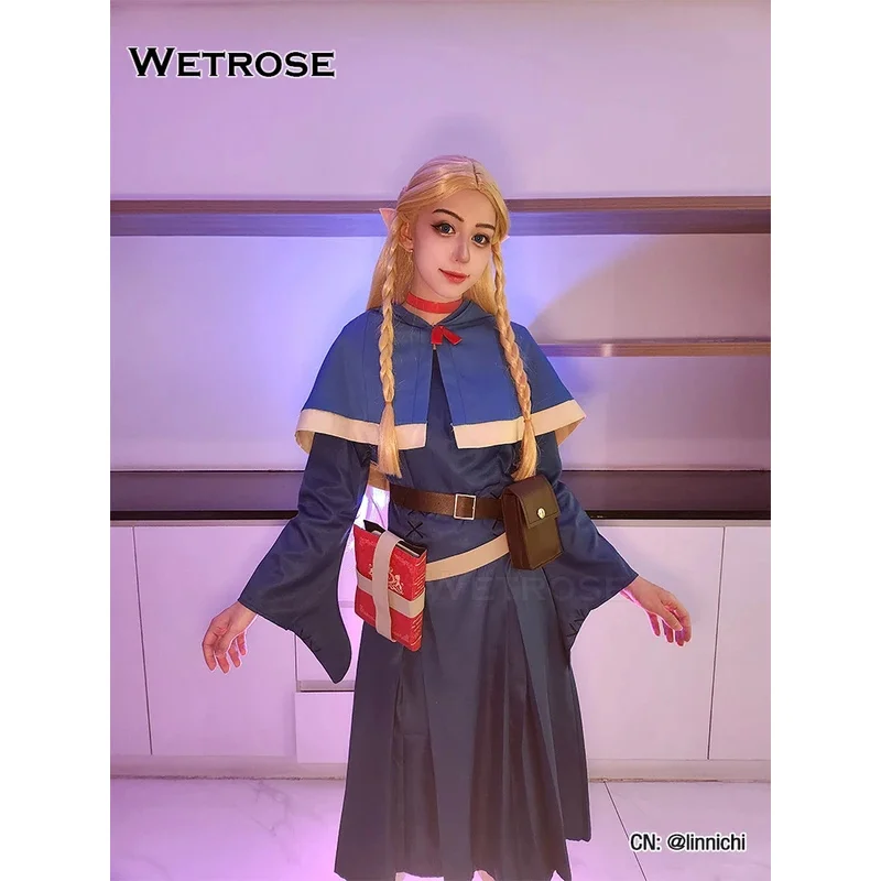 【Wetrose】Marcille Donato Cosplay Delicious Costume in Dungeon Food Marushiru Donatou Danjon Meshi Set Wig Halloween Elf