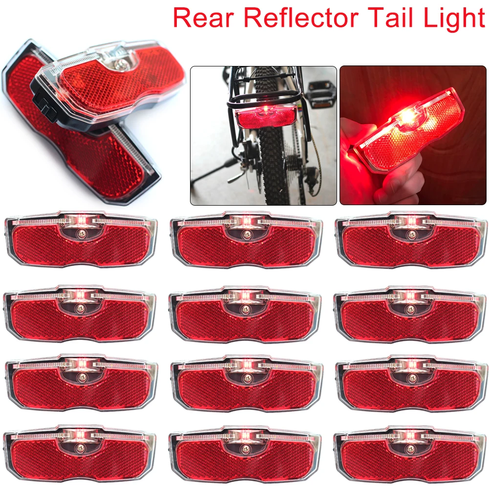 Bike Bicycle Rear Reflector Tail Light Waterproof MTB Bicycle Light Luggage Rack Reflective Taillight Bike Cycling Accessories