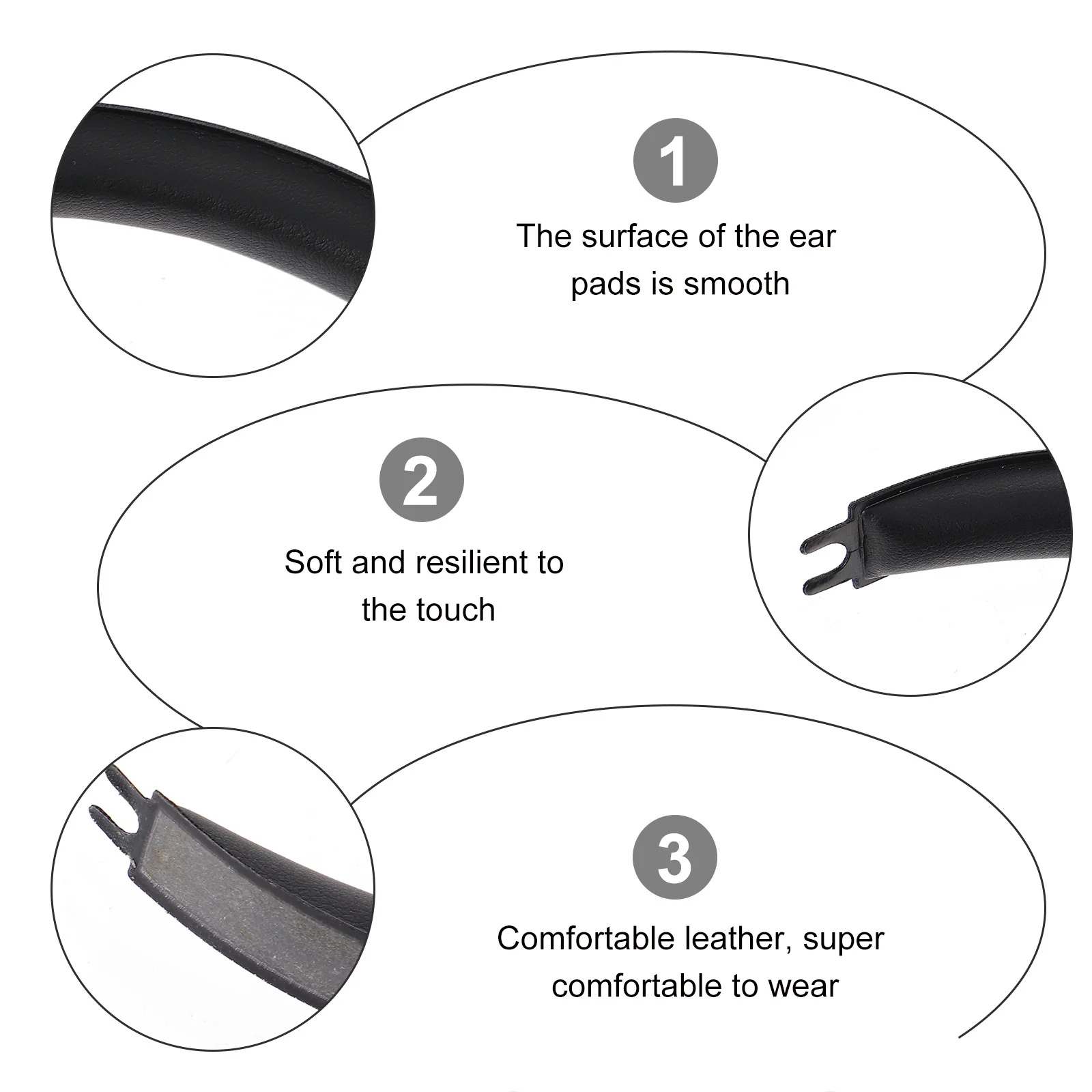

1 Headband Cushion For Headphones Durable Scratch Resistant Pad Compatible With Akg Y40 Y45Bt Black Lightweight Headset