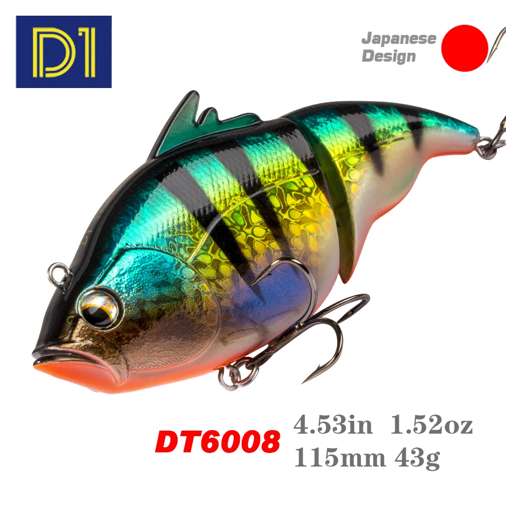 

D1 VIB Fishing Lure 115mm/43g Sinking Artificial Hard Baits Lipless Crankbait Wobblers Swimbait For Bass Pike Fishing Tackle