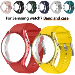 Case+Band for Samsung Galaxy Watch 7 40/44mm TPU soft Screen Protector Hard Bumper for Samsung Galaxy Watch Cover+Strap