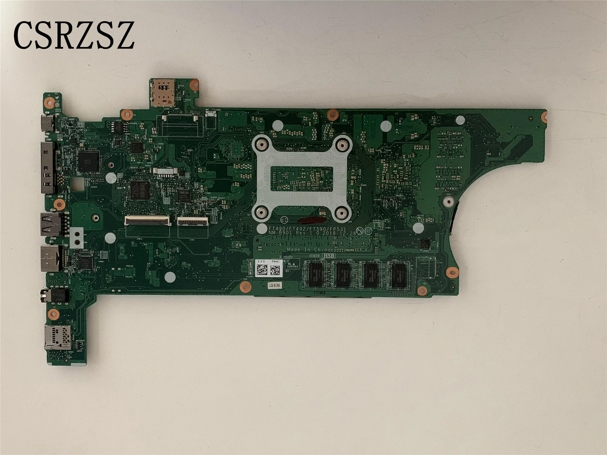 لينوفو ثينك باد T490 T590 اللوحة الأم للكمبيوتر المحمول FT490/FT492 /FT590/FT531 NM-B901 مع i7-8665u وحدة المعالجة المركزية 100% اختبارها