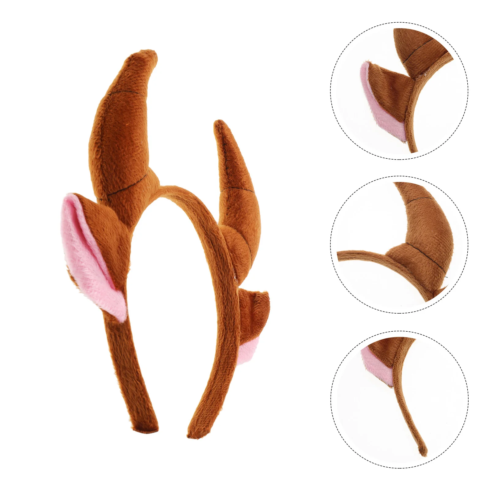 

Kids Ox Horn Shape Animals Ears Headband Party Cosplay Costume Headdress Hair Headpiece (Brown) animal headbands