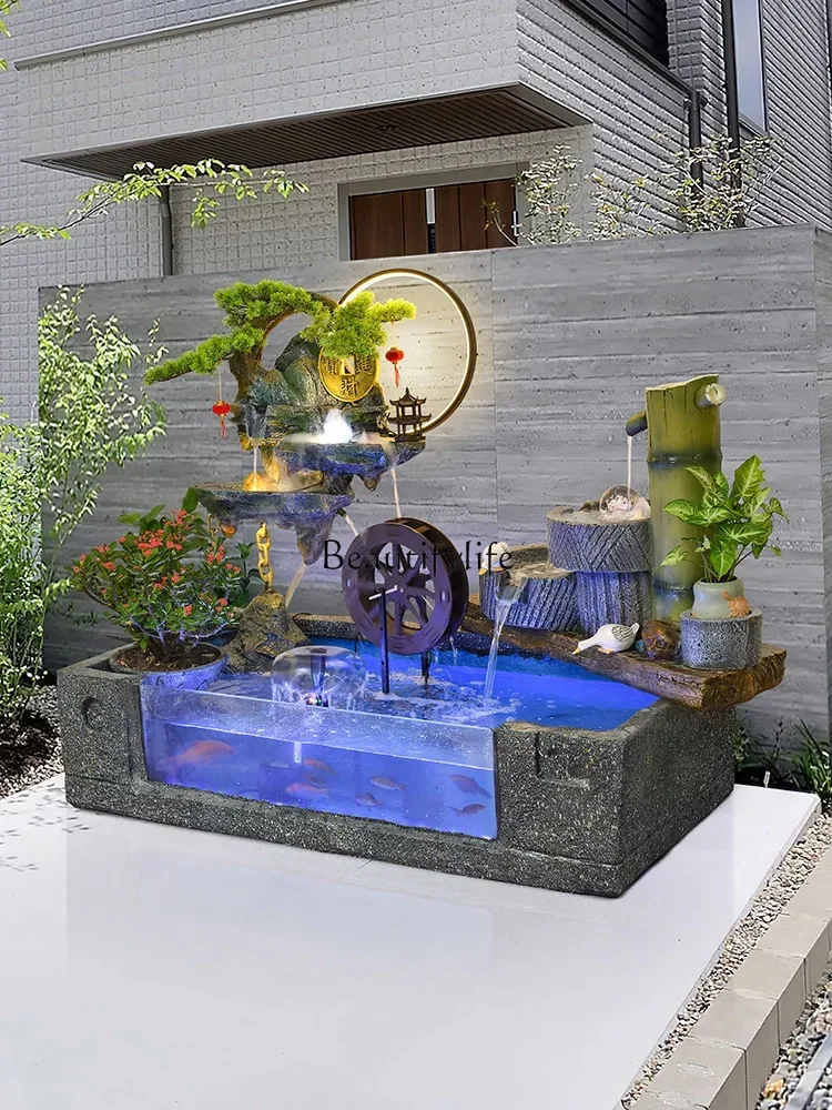 

Chinese Style Water Fountain Indoor Landscape Decoration Garden Rockery Fish Pond Decoration