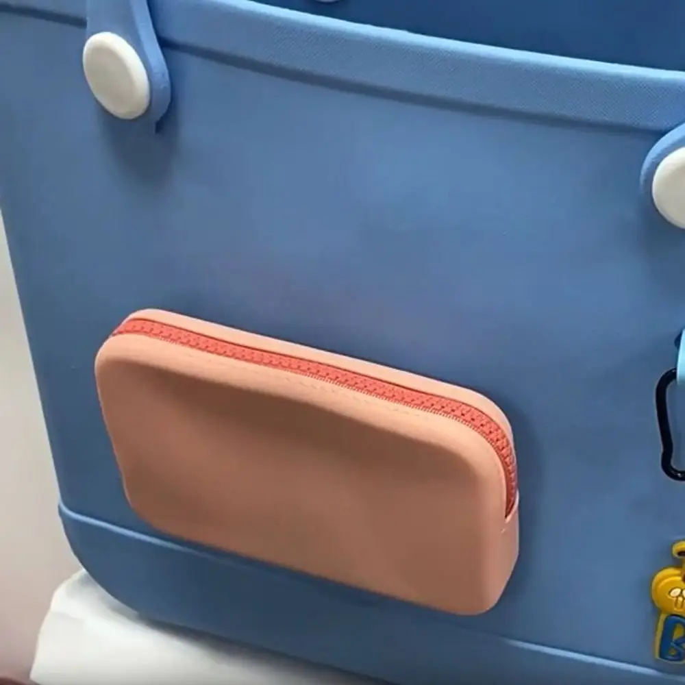 حقيبة عملات EVA جديدة بلون سادة حقيبة تخزين مقاومة للماء ذات سعة كبيرة محفظة من السيليكون حقيبة شاطئ إيفا #5