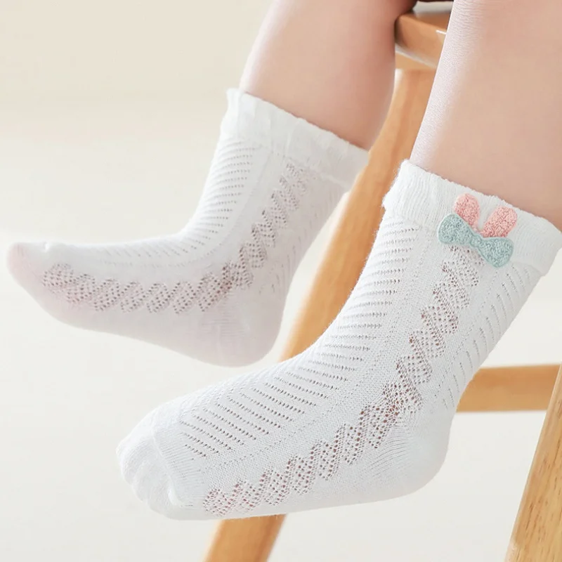 0-3Years Newborn Baby 4Pairs/lot  Socks Girls Boys Summer Thin Mesh Infant Boy Girl Children's Sock Cotton Soft Toddler Socks