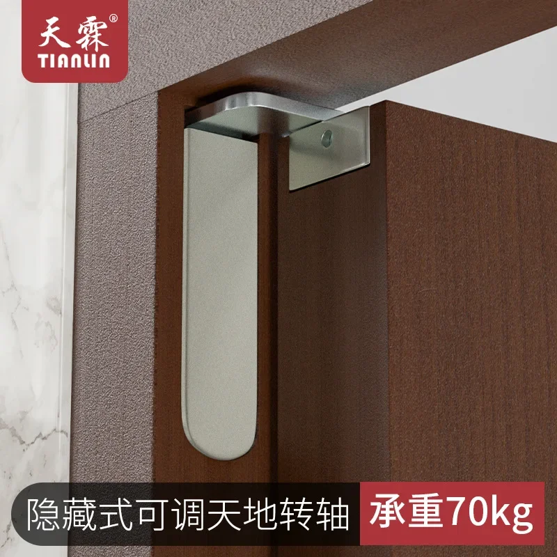 360 Degree Rotating Door Pivot Hinges Soft Close Spring Metal Heavy Duty Hidden Door Hinges Positioning Return Door Closing