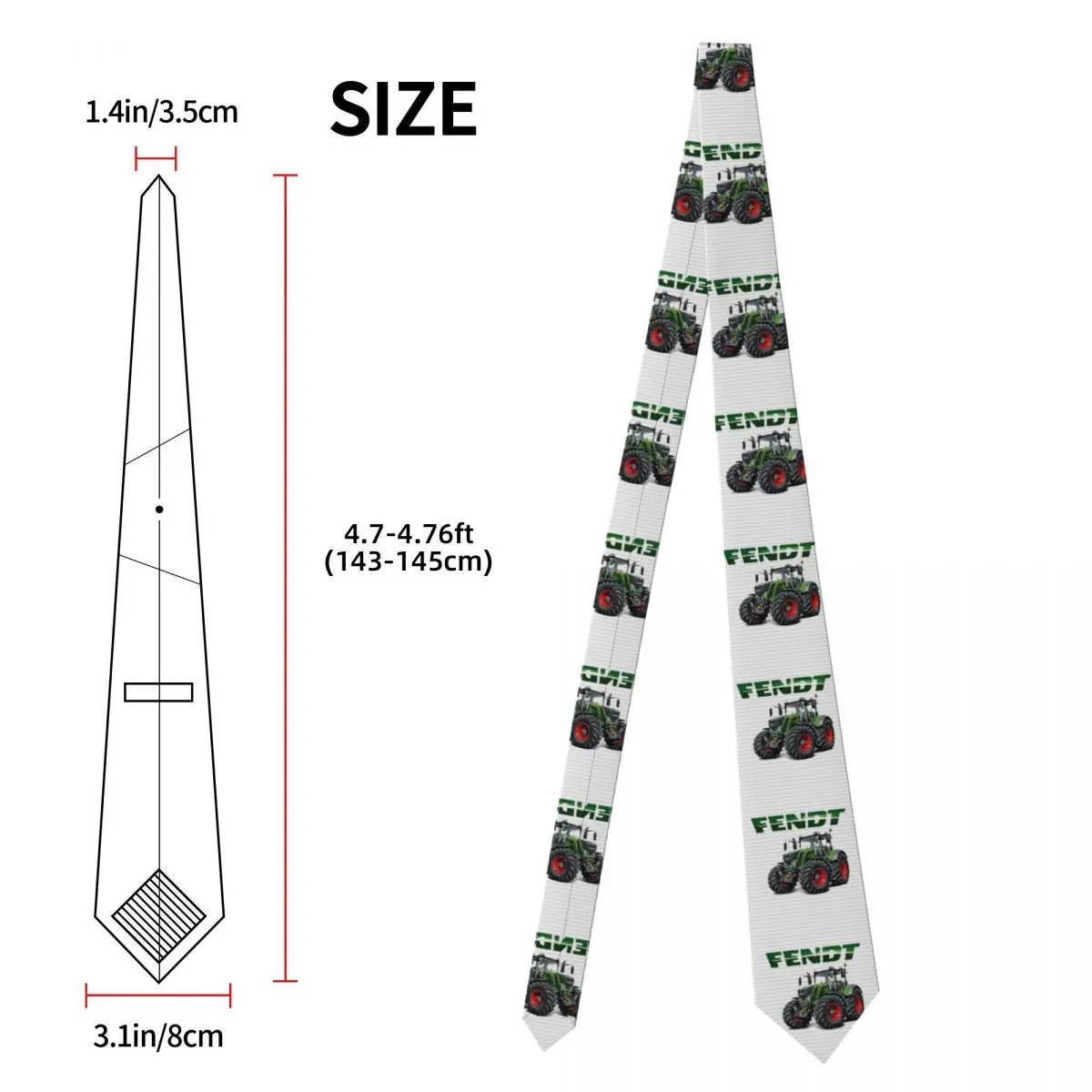 ربطة عنق Fendt جرار للرجال من البوليستر الحريري 8 سم ربطات عنق بدل زفاف ربطة عنق كاجوال Gravatas
