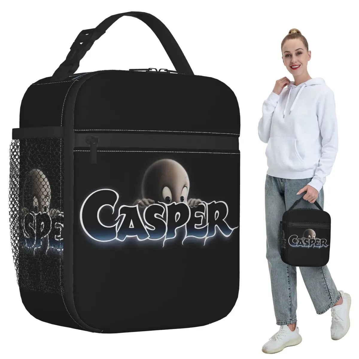 

Термосумка для обедов Friendly Ghost Casper для детей, школьная термосумка-холодильник, портативный контейнер для еды