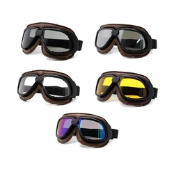 Gafas Vintage universales para motocicleta, lentes Steampunk para casco Harley y Google