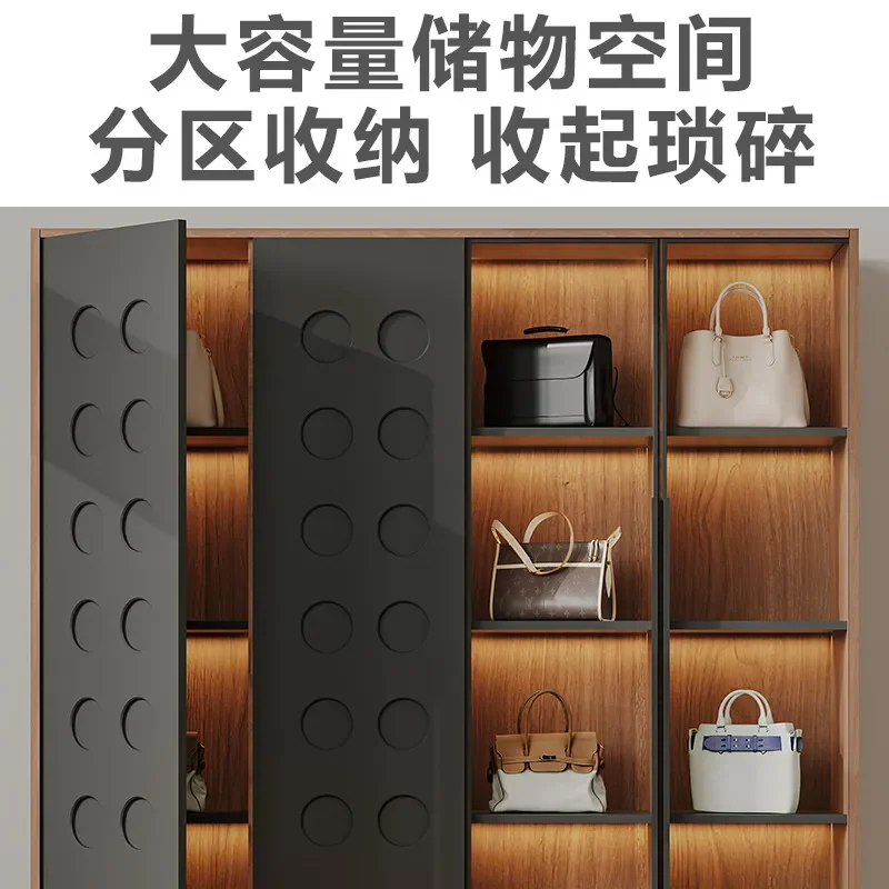 Commercial Glass Display Cabinet Solid Wood Showcase for Bags Lego Jewelry Dustproof Storage Unit with Light Luxury Design