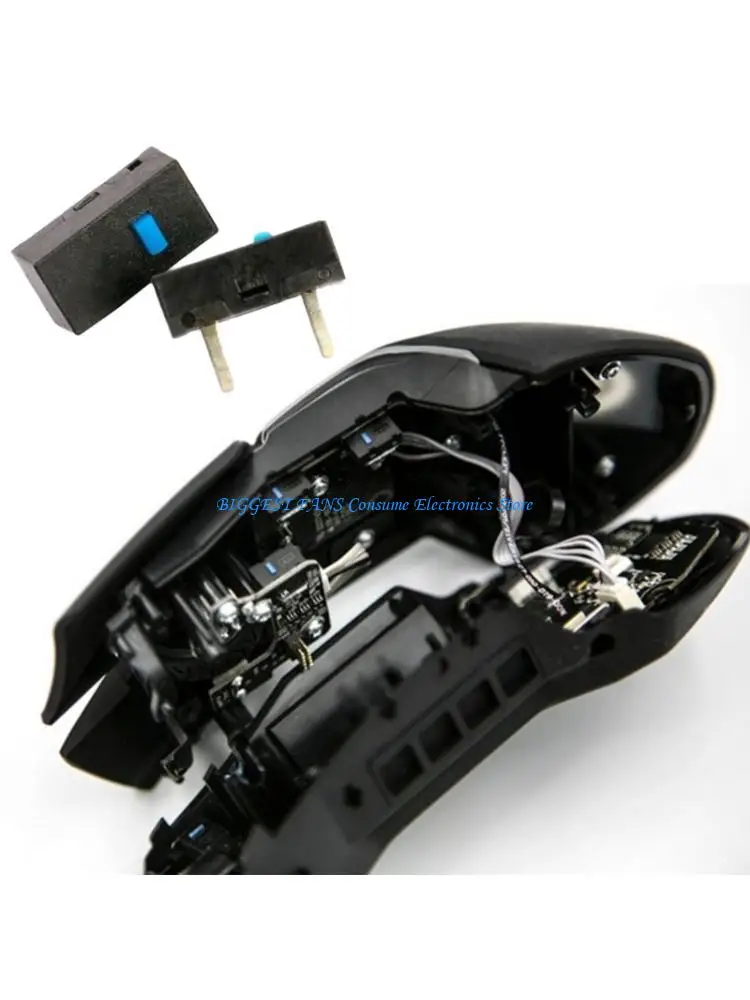 F68B Blue Insert Mouse Microswitch Replacement Parts, 2 Pin 4 Pack for Imperator Naga 3300 3600 Button Repair, Maintenance
