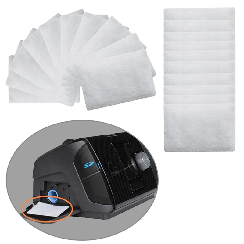 50Pcs Disposable Universal Replacement Filters Cotton Filter Sleep Snorer for AirSense 10 AirCurve10 S9 CPAP