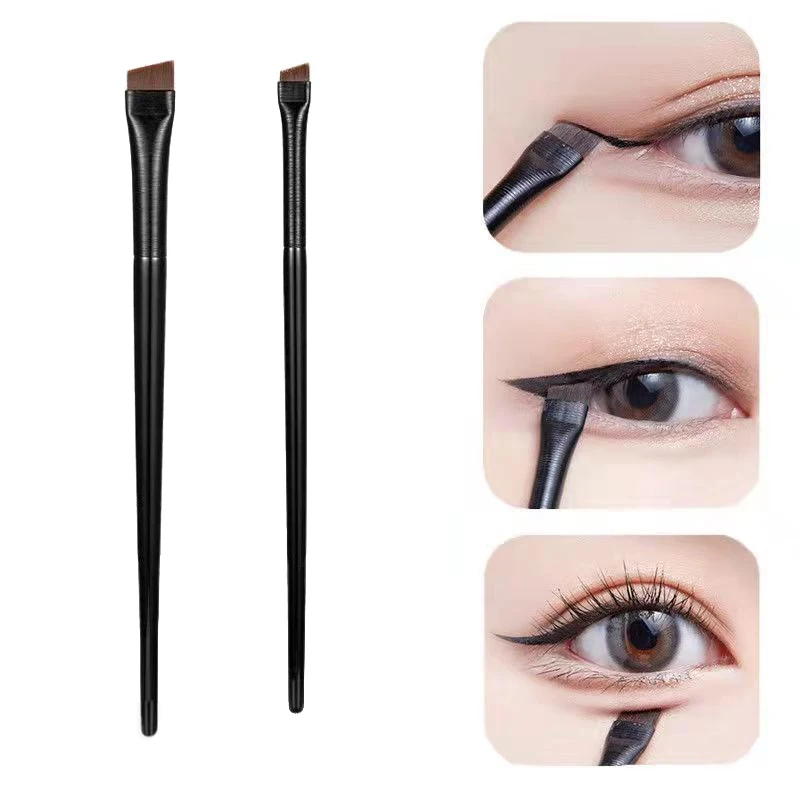 1PCS Portable Small Angled Eyebrow Brush Eyebrow Contour Brush Eyebrow Eyeliner Brush Female Makeup Tool