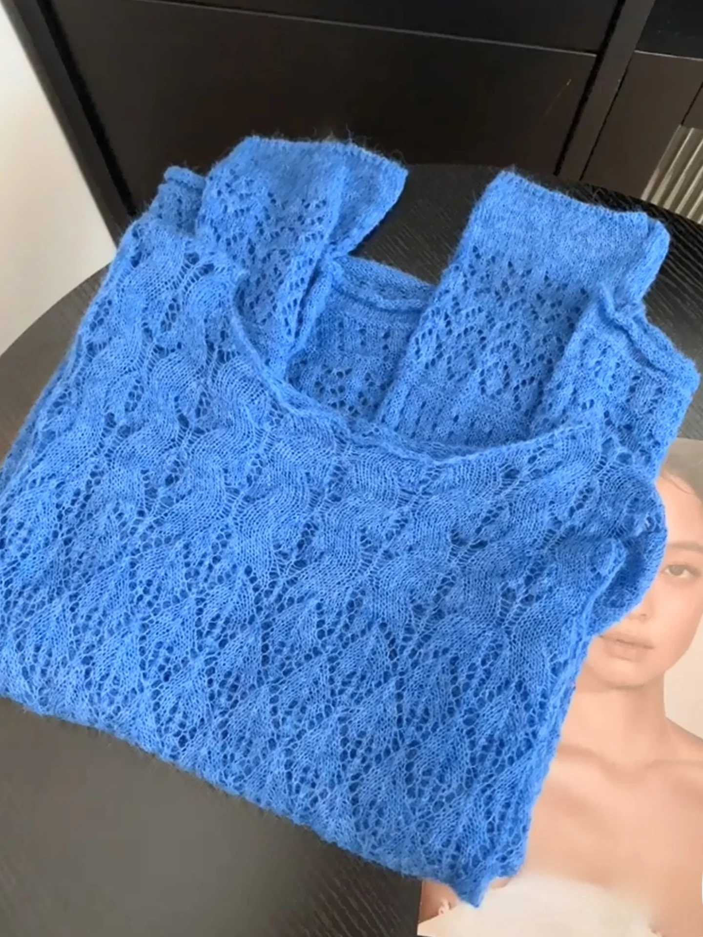 

Свободный длинный вязаный цветной топ све, корейский повседневный летний модный женский костюм