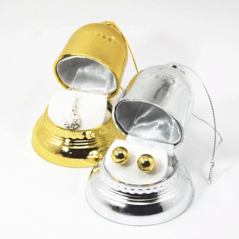 

Christmas Bell Christmas Jewelry Box Flocked Snowman Christmas Tree Ornament Wedding Storage Santa Claus Rings Box