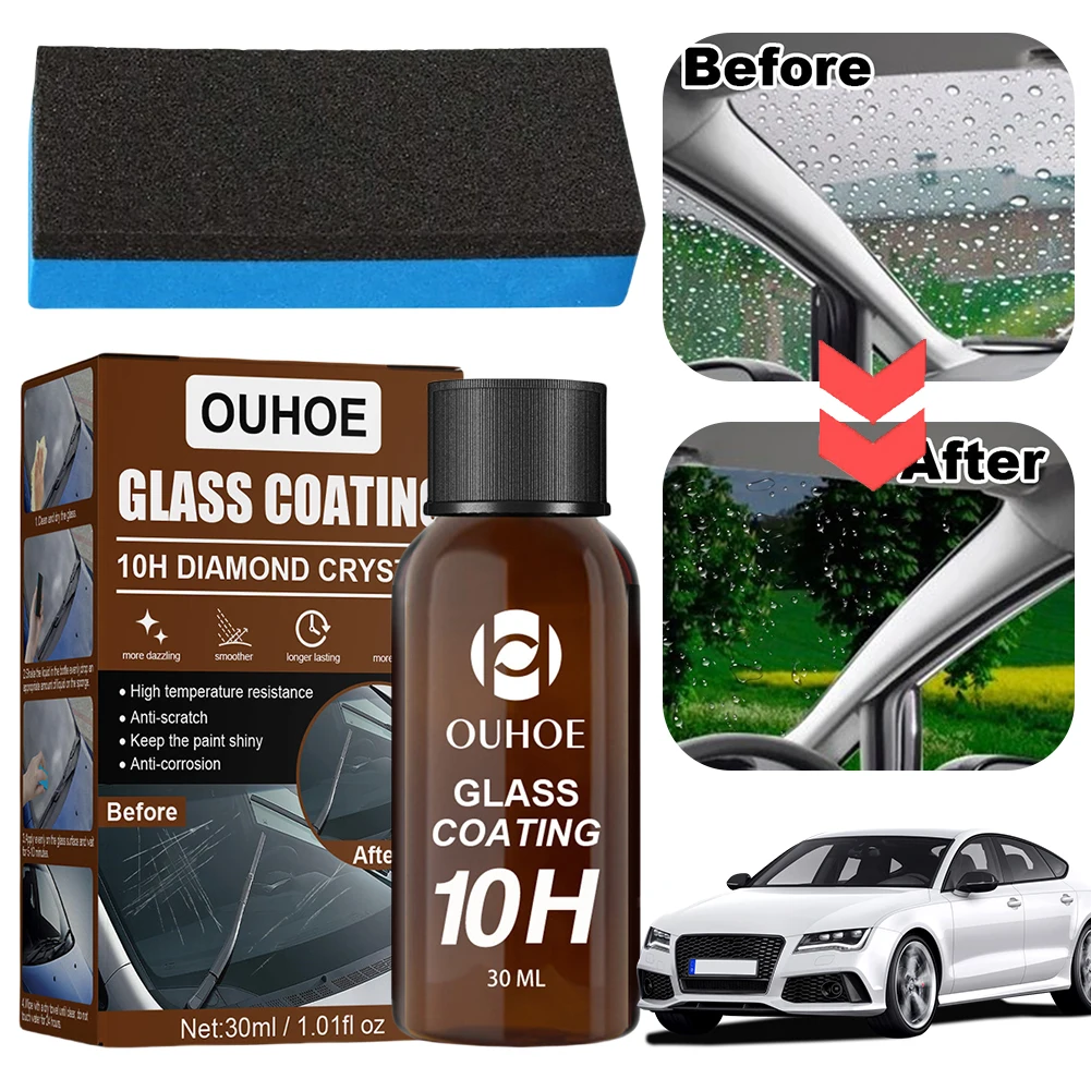 30ml Car Glass Coating Car Window Polishing Anti-Scratch Hydrophobic Car Polish High Protection Car Shield Coating