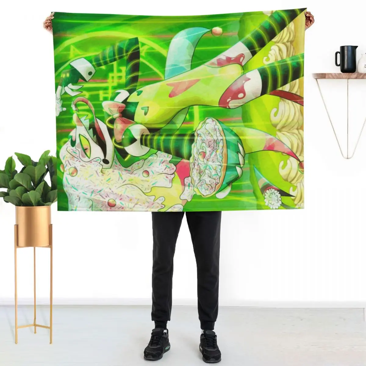 

Fizzarolli - Cream Pie Throw Blanket Machine Washable Soft Warm Blanket