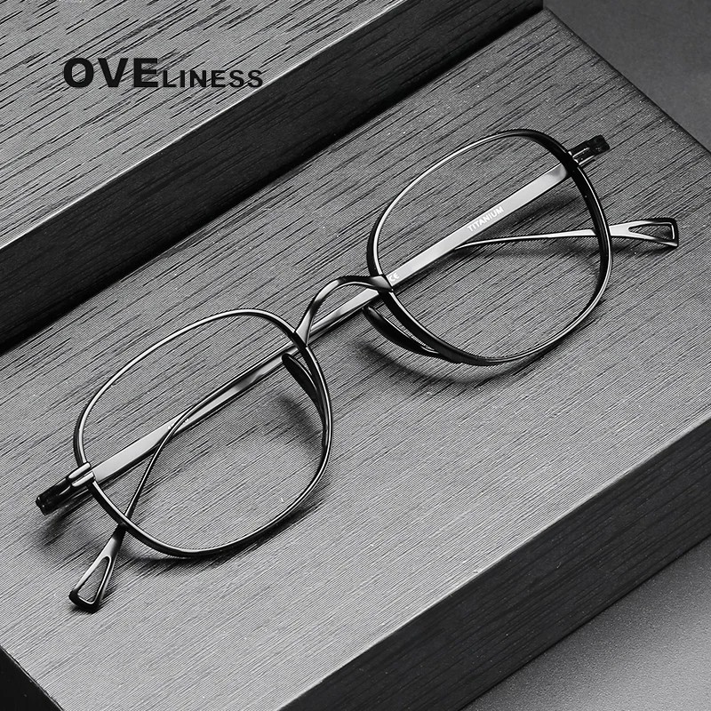 Pure Titanium Glasses Frame Men Retro Square Prescription Eyeglasses frames for Women 2022 New Vintage Myopia Optical Eyewear