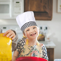 1 set Kids Chef Apron Hat Set Cooking Baking Gift Toddler Kitchen Dress Up Supplies Children Play Pretend