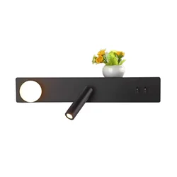 Nordic Minimalist Bedside Wall Lamp LED Hotel Strip Lighting Cozy Home Shelf Reading Light Atmosphere