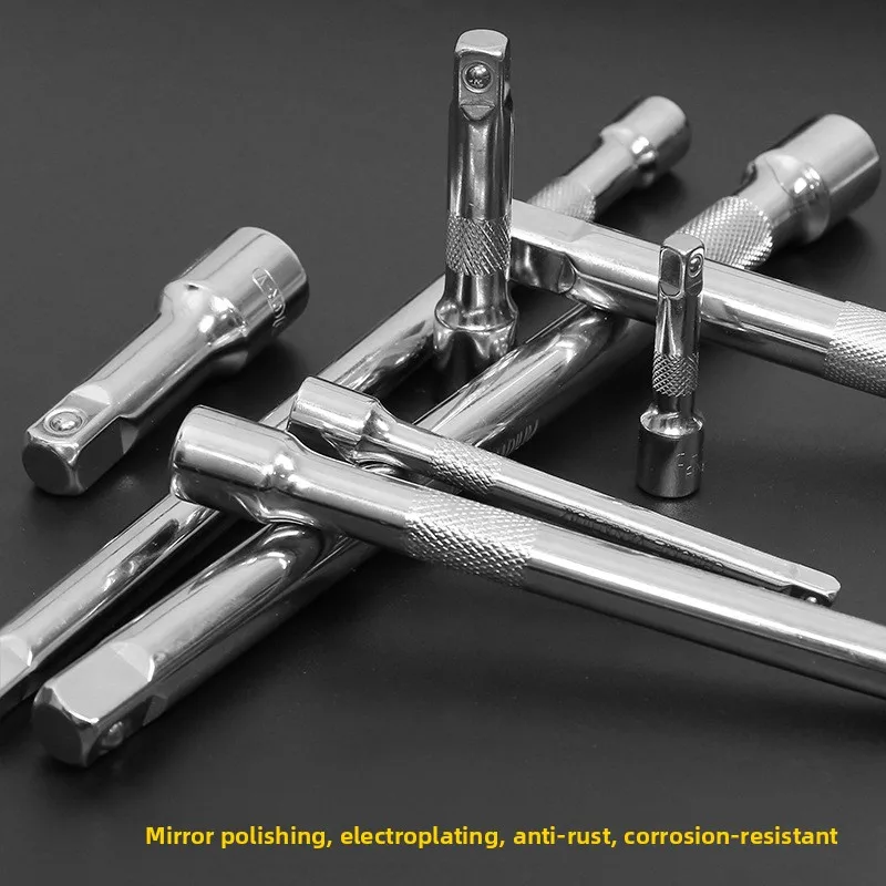 CrV Socket Ratchet Wrench Extension Bar Set 1/4