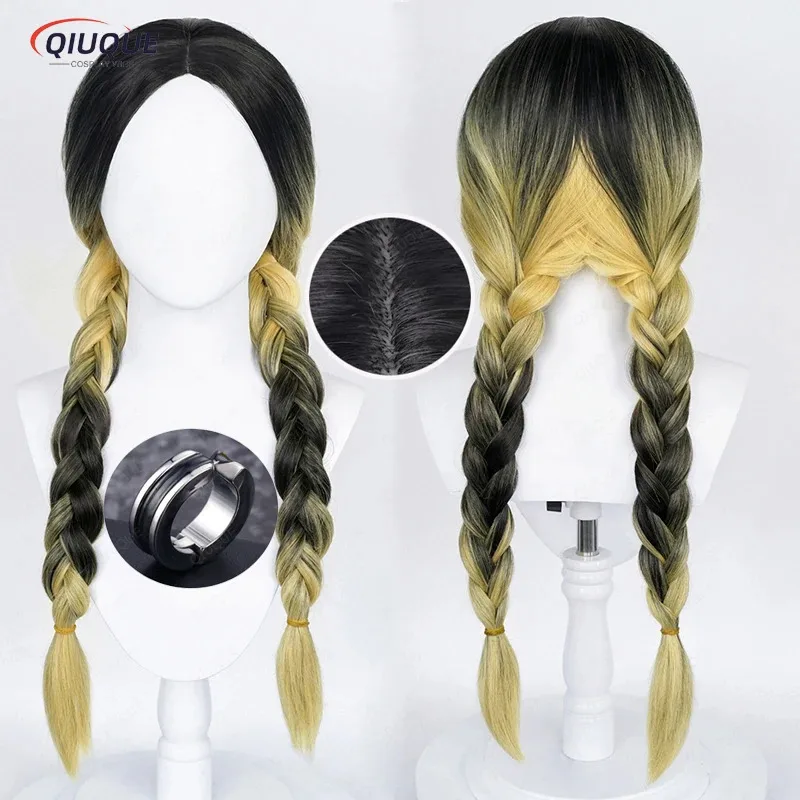 

didi 2025 2025 hhhAnime Ran Haitani Rindo Cosplay Long Double Braid Heat Resistant Synthetic Hair Wigs + Wig Cap