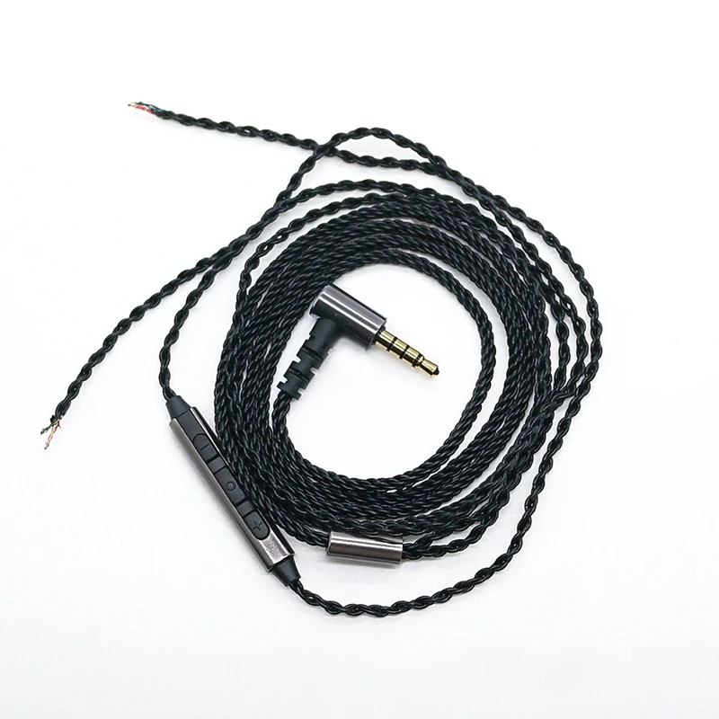 3,5mm Buchse Kopfhörer Reparatur kabel DIY Headset Ersatz kabel mit Mikrofon Lautstärke regler schwarz