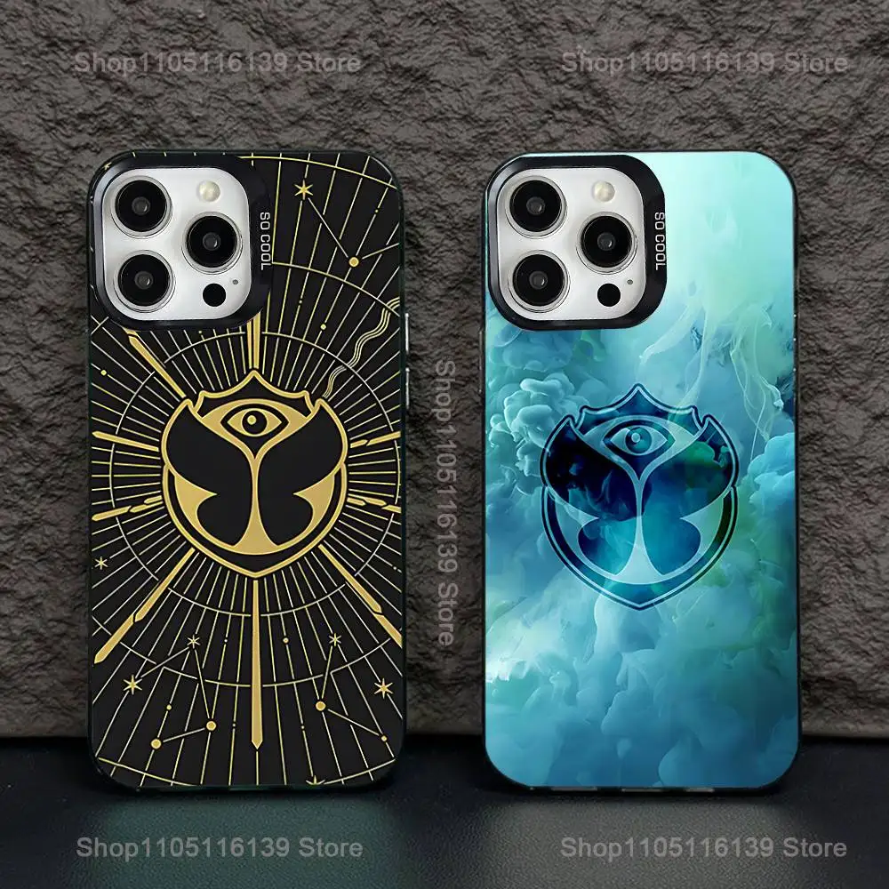 

Tomorrowland Phone Case For iPhone 16,15,14,13,12,11,Pro,XS,Max,Plus,Mini,SE Black Candy Matte Shockproof Cover