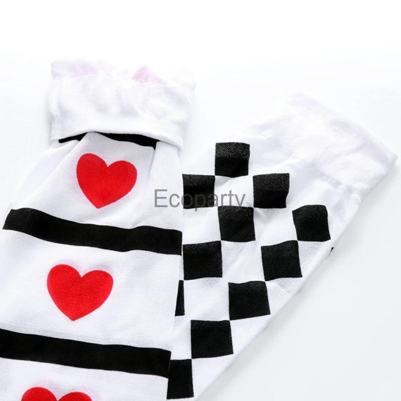 Poker Card Suit Print Thigh High Stockings Cosplay Costume Long Socks Halloween WOMEN SOCKs COSTUME ACCESSORIES FUNNY GIFTS
