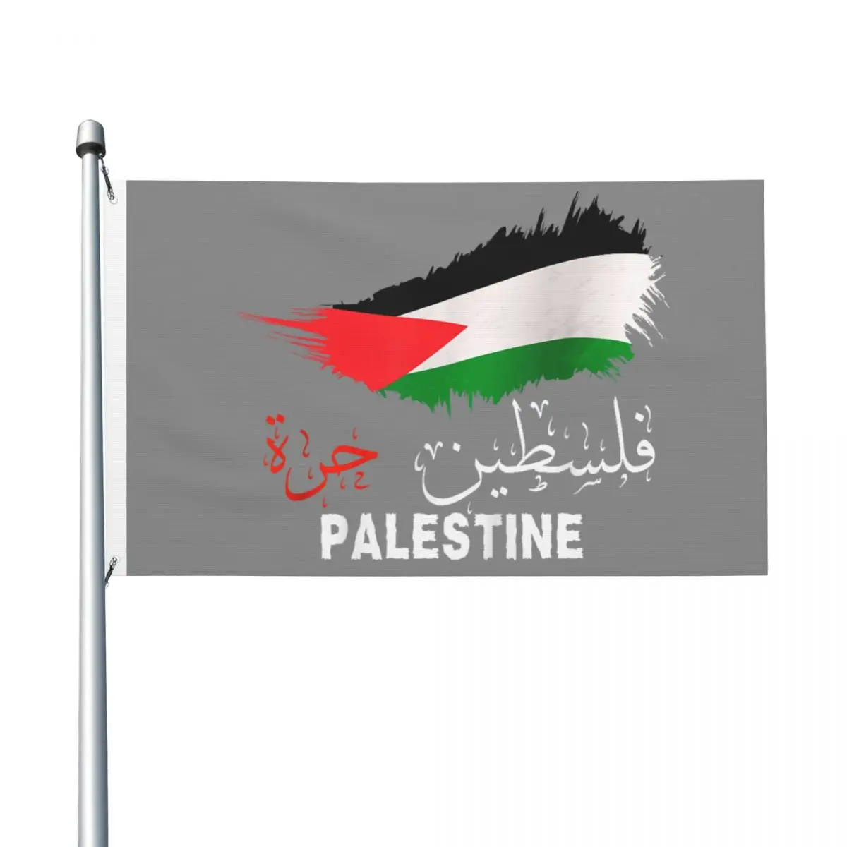 Palestine Gaza In Arabic Palestine Flag Flag Quality Polyester Hanging Flags 90X150cm Banner For Living Room Dorm Party Decor
